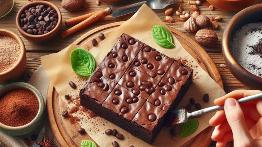 un'immagine per una ricetta di Brownies vegani a base di cacao e fagioli neri