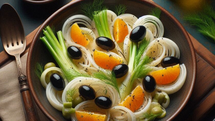 Insalata di Finocchi, Arance e Olive Nere