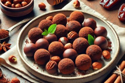 Dolce vegano per il menù di Natale: Tartufini al Cacao e Nocciole