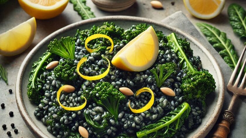 Primo Piatto Vegano per il Cenone di Capodanno: Risotto al Cavolo Nero e Limone