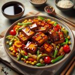 Tempeh Glassato con Salsa Teriyaki e Verdure Croccanti: un secondo piatto vegano per l'Anno del Serpente di Legno